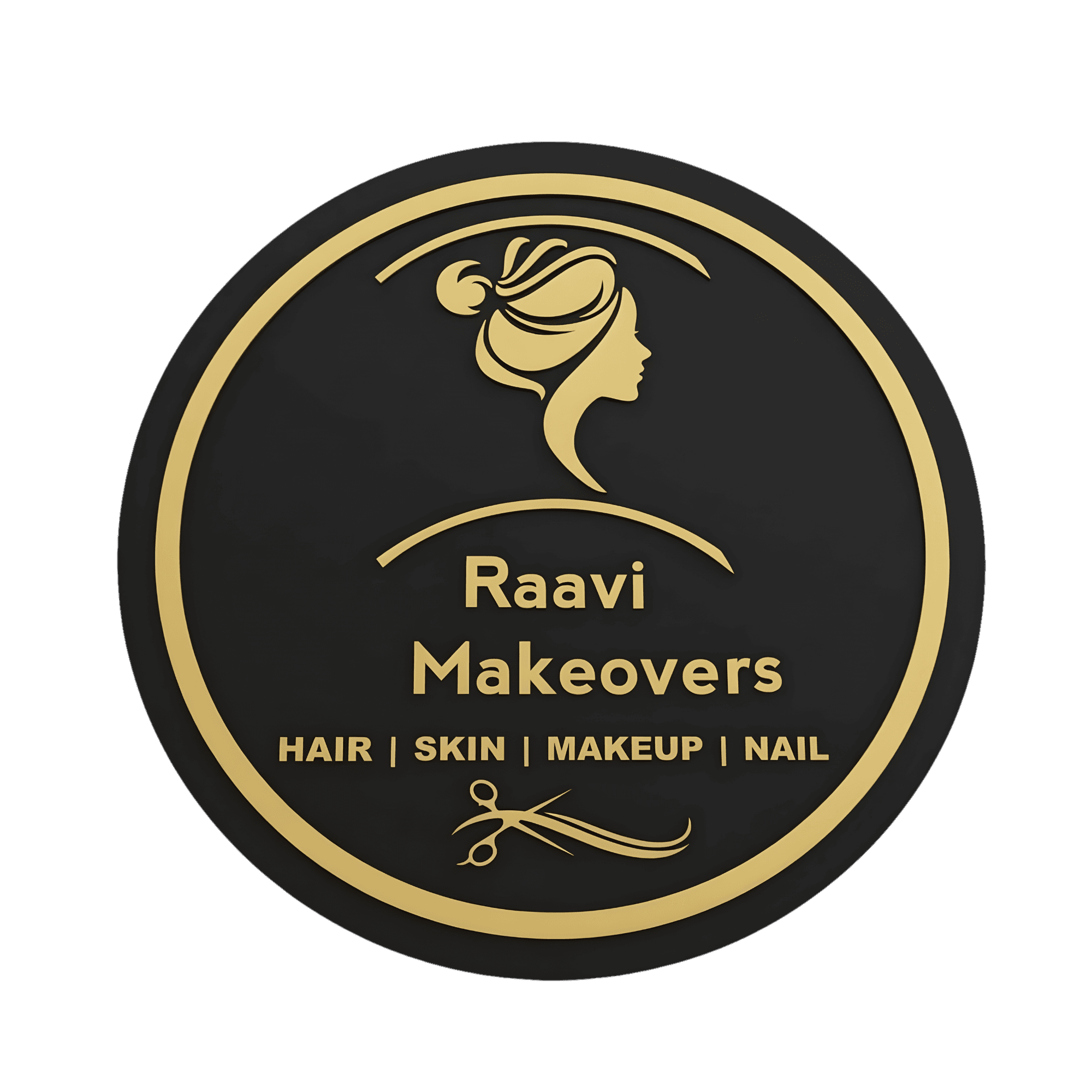 Raavi Makeovers logo